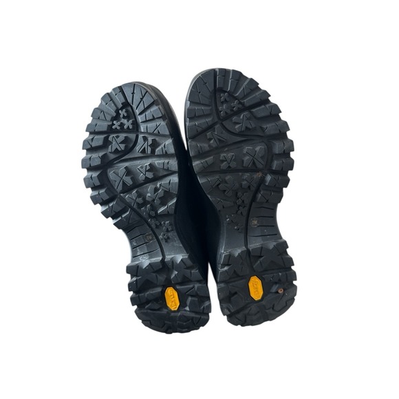 LOEFFLER RANDALL Gemma Leather Lug Sole Mule Womens 7 Black Chunky Sherpa Lined - Picture 6 of 10